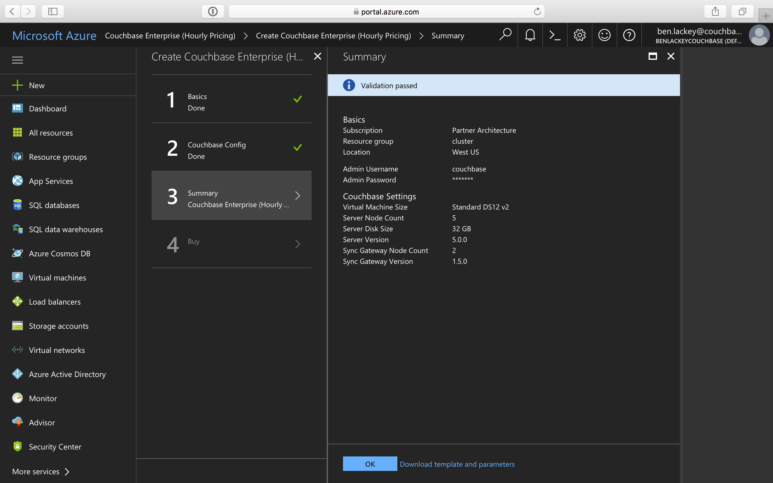 azure portal cb summary